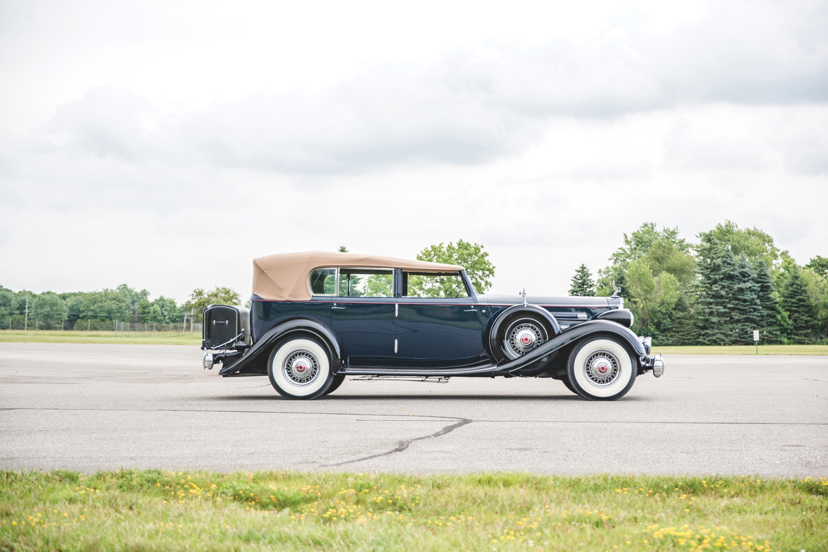 1935 Packard Twelve Convertible Sedan by Rollston offered at RM Auctions’ Auburn Fall live auction 2019